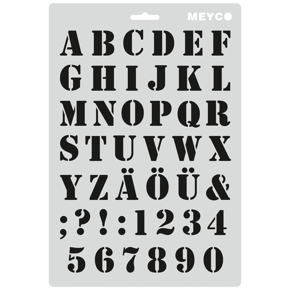 Schablone Kursivschrift Letter Buchstaben Alphabet Schablone 20x30cm