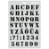 Schablone Kursivschrift Letter Buchstaben Alphabet Stencil 20x30cm