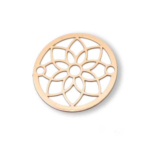 Metallzwischenteile Blume roségold 20mm 1 Stück