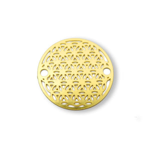 Metallzwischenteile Blume des Lebens gold 18mm 1 Stück
