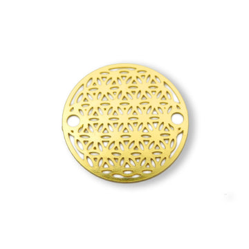 Metallzwischenteile Blume des Lebens gold 18mm 1 Stück