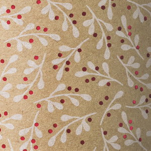 Naturkarton „Mistel“ A4 weiß/rot glänzend 1 Bogen