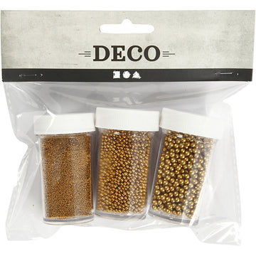 Mini Glass Beads ohne Loch 0-6-0,8 + 1,5-2 + 3mm 3 Dosen