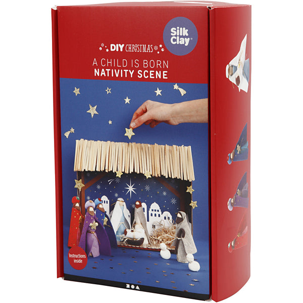 Bastelset Weihnachten Krippe A Child is born Nativity Scene