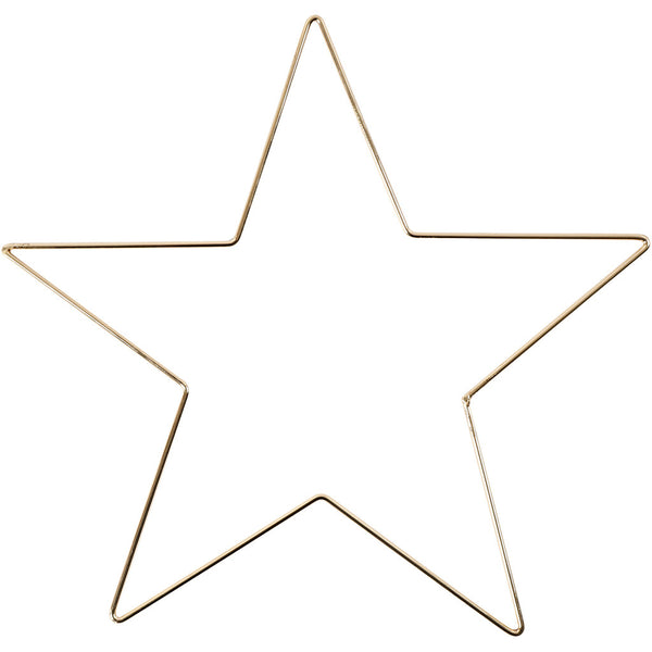 Drahtstern Hanging Ornament Star gold D: 30cm 3mm Stärke