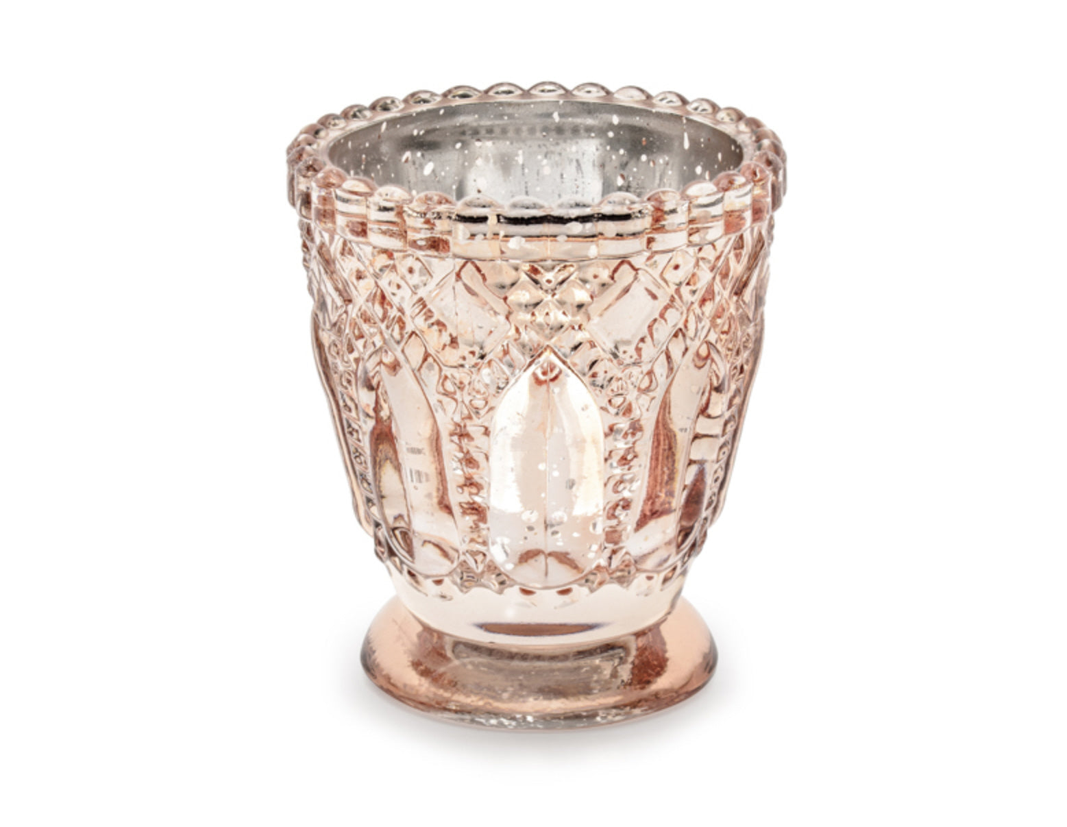 Kerzenhalter roségold 7x8cm Windlichtglas 1 Stück