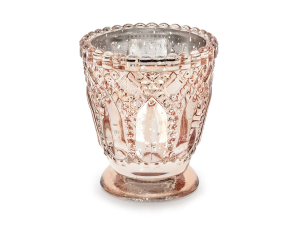 Kerzenhalter roségold 7x8cm Windlichtglas 1 Stück