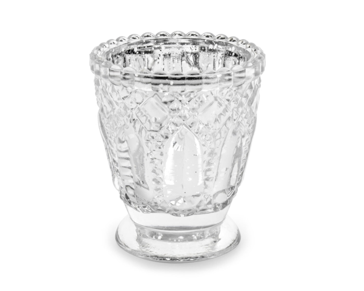 Kerzenhalter silber 7x8cm Windlichtglas 1 Stück