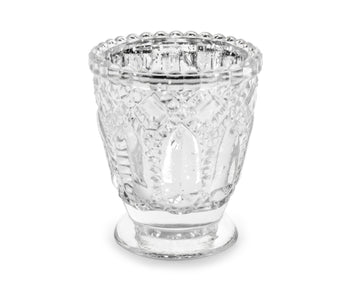 Kerzenhalter silber 7x8cm Windlichtglas 1 Stück