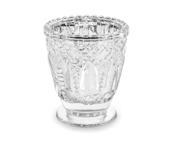 Kerzenhalter silber 7x8cm Windlichtglas 1 Stück