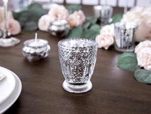 Kerzenhalter silber 7x8cm Windlichtglas 1 Stück