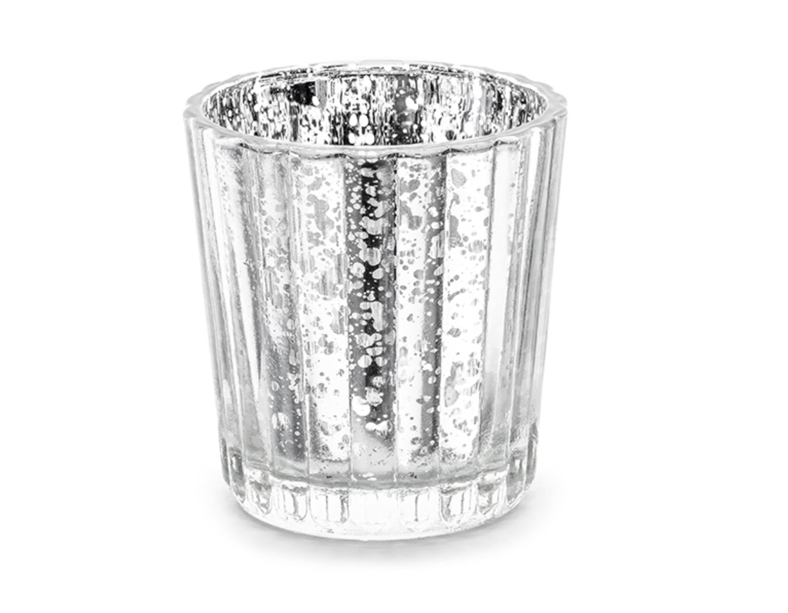 Kerzenhalter Kerzenhalter silber 5,5x6cm Windlichtglas 1 Stück