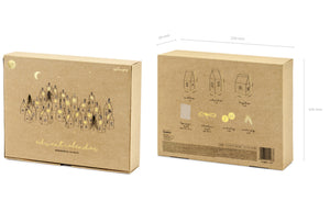 Adventskalender 24 Häuser aus Kraftpapier DIY-Set