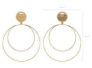 Metallringe gold mit Öse 2 Stück 20cm 28cm