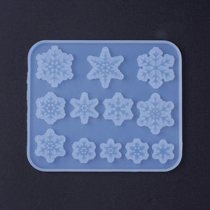 Silikonform Schneeflocken Gießform Pressform 7x8,5cm