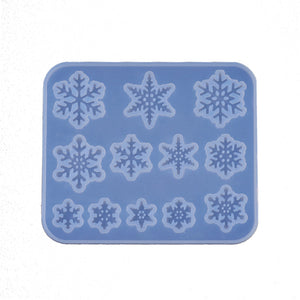 Silikonform Schneeflocken Gießform Pressform 7x8,5cm