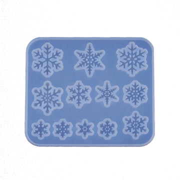 Silikonform Schneeflocken Gießform Pressform 7x8,5cm