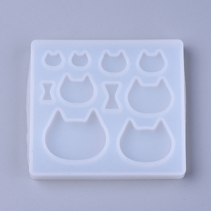 Silikongießform Katzenkopf 9x8cm