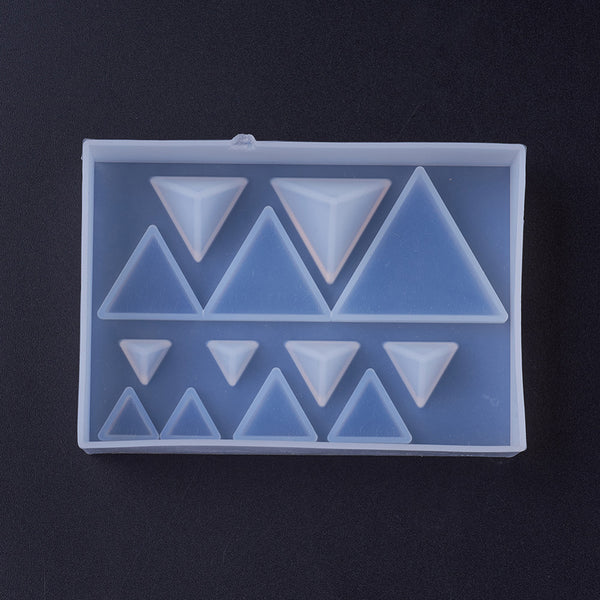 Silikongießform Dreiecke verschiedene Größen 6,5x8x1,5cm