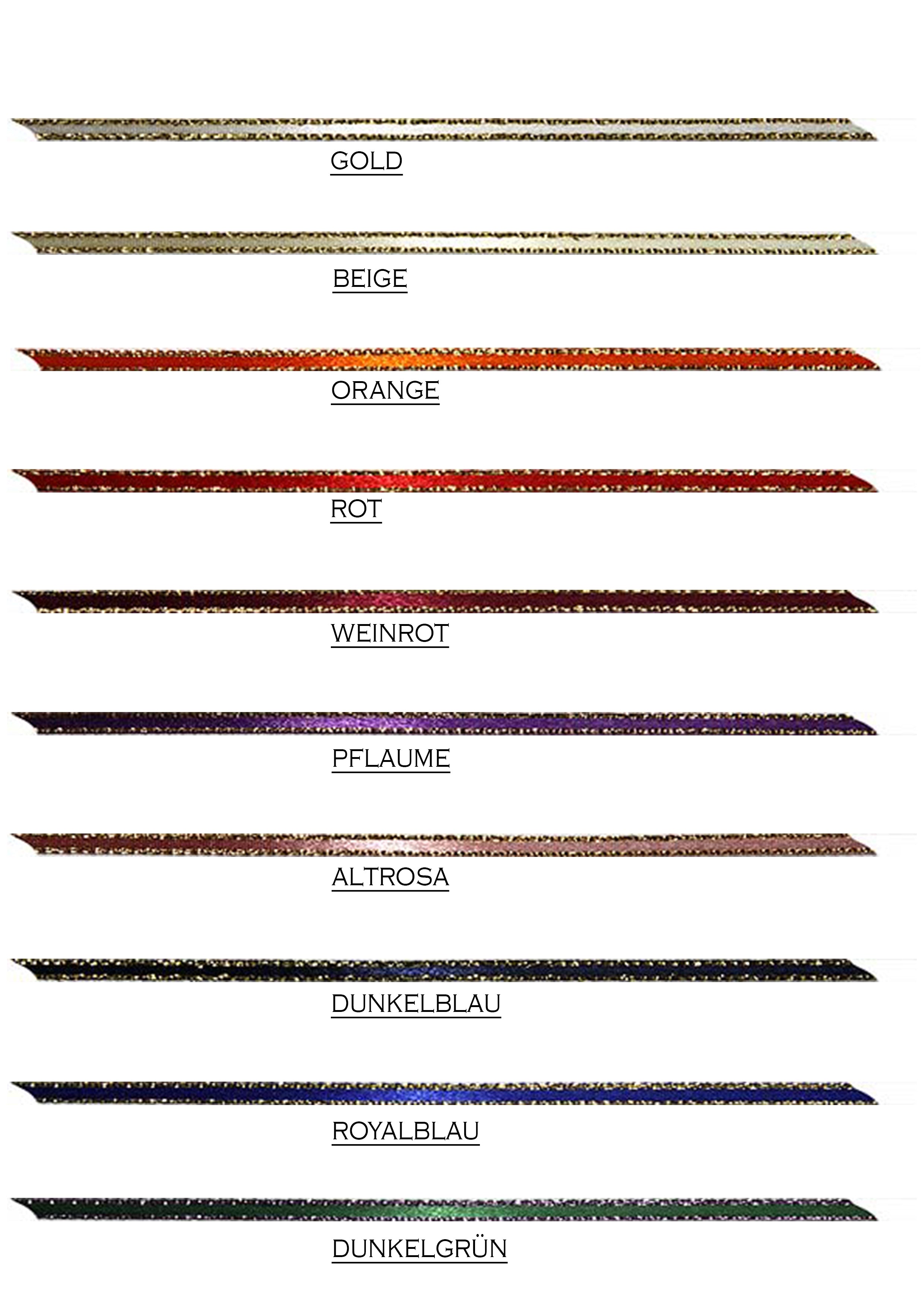 Satinband Goldrand 3mm per Meter