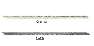 Silberrand Band Chiffon oder Satin 3mm per Meter