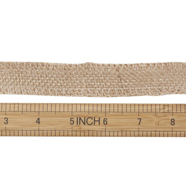 Juteband genähter Rand 25mm 10m/Rolle