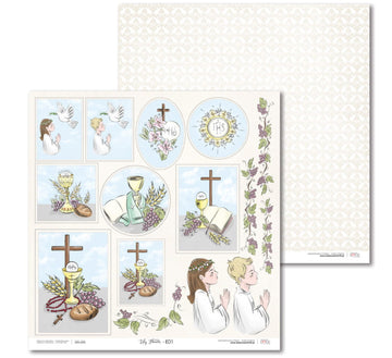 Lily Flower EXTRA 30x30cm Scrapbooking-Papier Set 6 Blätter