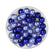 Crystal Renaissance Perle Blau-Töne 6mm Loch 0,80mm 40 Stück