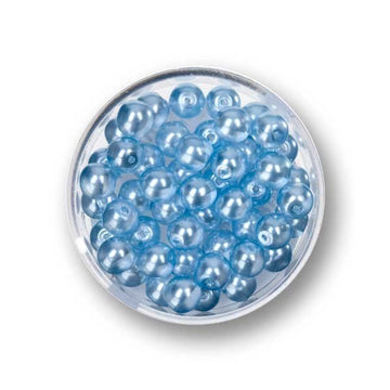 Crystal Renaissance Perle Blau-Töne 6mm Loch 0,80mm 40 Stück