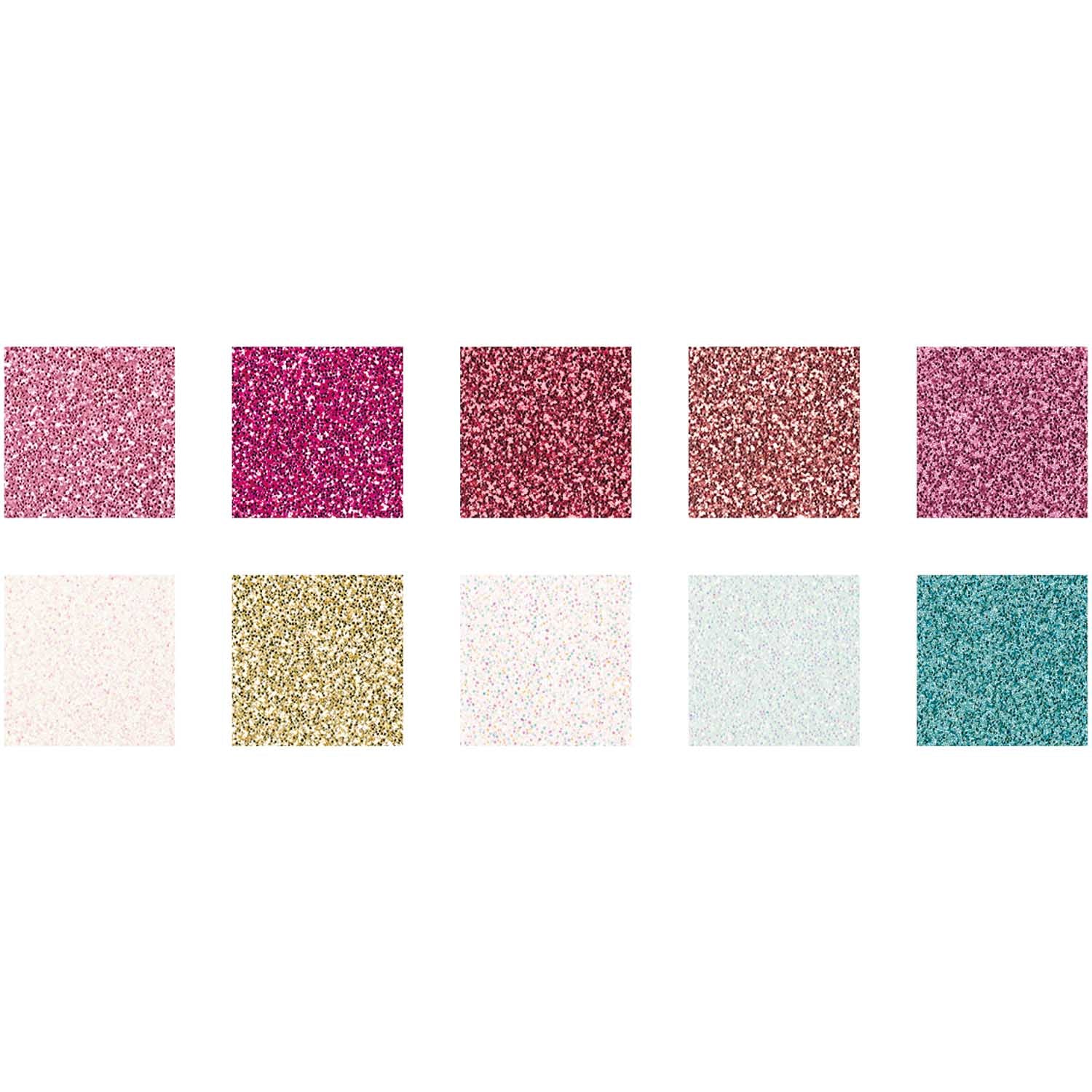 Glitzerpapier Block A4 10 Blatt Papier Poesie Nostalgie Mix 180g/m²