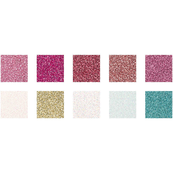 Paper Poetry Princess Mix Glitterpapier Block 180g/m² A4 10 Blatt