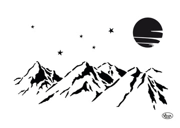 Universal-Schablone Berge Berge Schablone A4 20x30cm