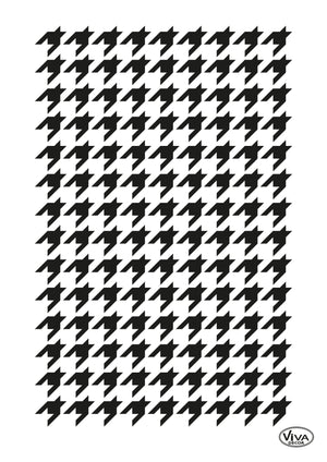 Universal-Schablone Hahnentritt-Schablone A4 20x30cm Hahnentrittmuster