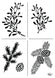 Universal-Schablone Weihnachtsgrün A4 20x30cm Christmas Greenery Stencil