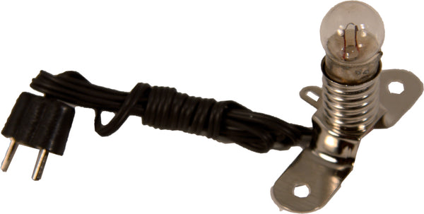 Lampenhalterung klare Glühlampe E5 Stegfassung Kabel 50cm und Doppelstecker (Schwarz)