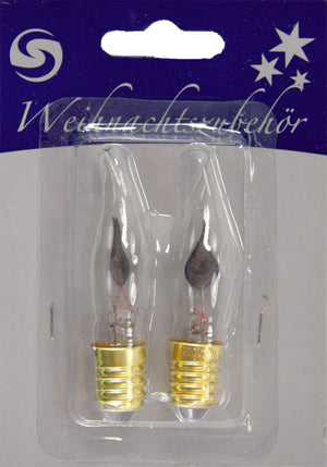 Flackerlicht-Ersatzbirnen E14 2 Stück 3W 230V