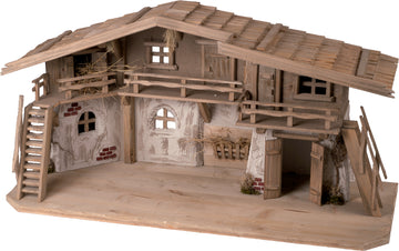 Krippenstall Helfenburg 100x41x50cm Weihnachtskrippe alpenländisch traditionell