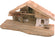 Weihnachtskrippen-Stall Osser Holznatur geflämmt 70x30x33cm