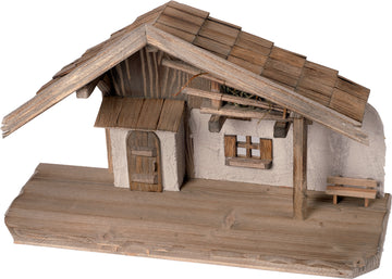 Weihnachtskrippen-Stall Ramsau traditionell 55x21x32cm