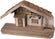 Weihnachtskrippen-Stall Ramsau traditionell 55x21x32cm