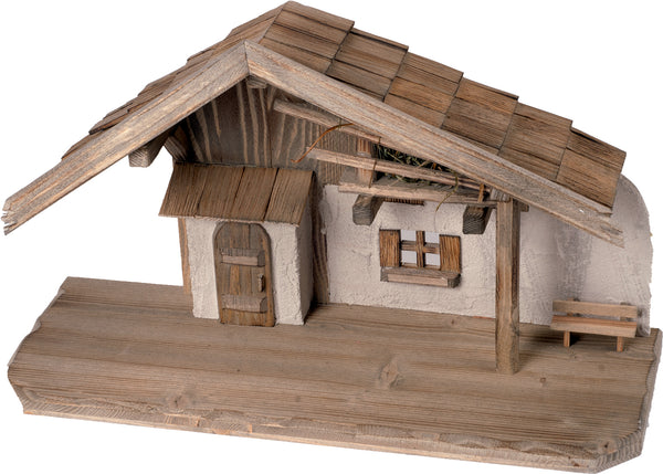 Weihnachtskrippen-Stall Ramsau traditionell 55x21x32cm