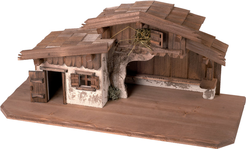 Weihnachtskrippe Stall Absam 70x29x31