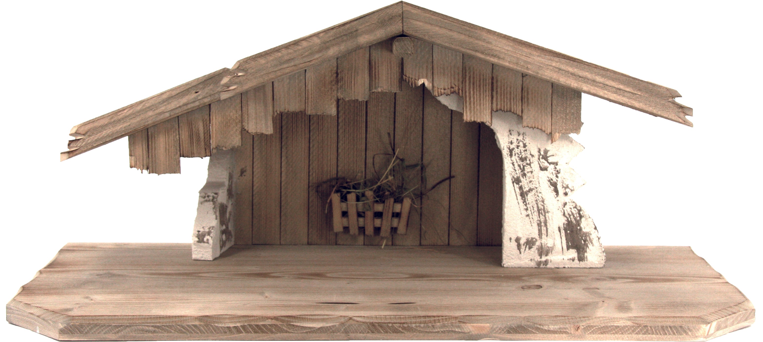 Weihnachtskrippen-Stall Miltach 69x29x32cm