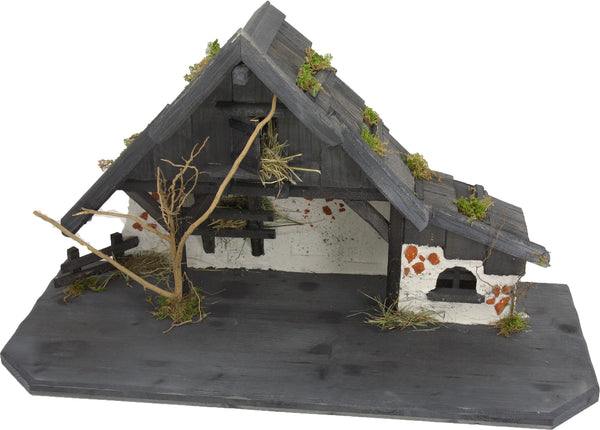 Stall Brixen 70x30x39cm bebeizt Weihnachtskrippe