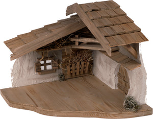 Krippenstall Brauneck 38x37,5x30cm für 9-15cm Krippenfiguren
