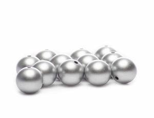 Acrylperlen Kugel silber matt