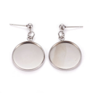 Ohrstecker Modellierwanne Schmuckkessel Edelstahl 304 Innendurchmesser 18mm 2 Stück