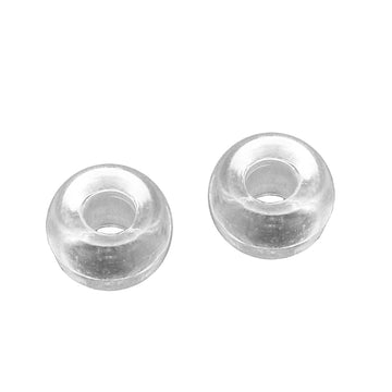 Großlochperle transparent Acrylperle klar 9x6mm 50 Stück