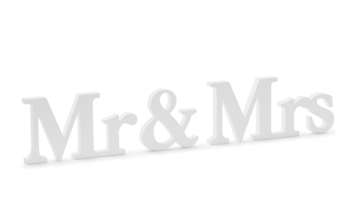 Holzbuchstaben Mr & Mrs, ca. 50 x 9,5 cm