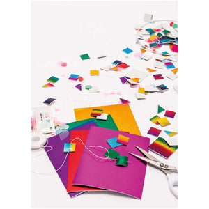 Moosgummi-Platten Set Rainbow metallic A4 20x30cm 10 Bögen
